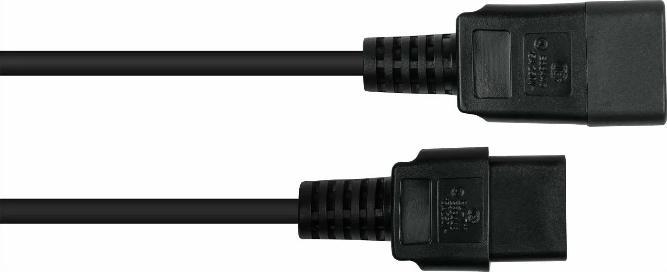 Kabllo rryme zgjatues Kabelmeister IEC C20 në C19, 5 m, i zi