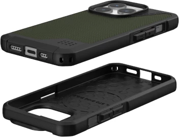 Mbështjellës UAG Metropolis LT MagSafe për iPhone 15 Pro, Kevlar, i gjelbër
