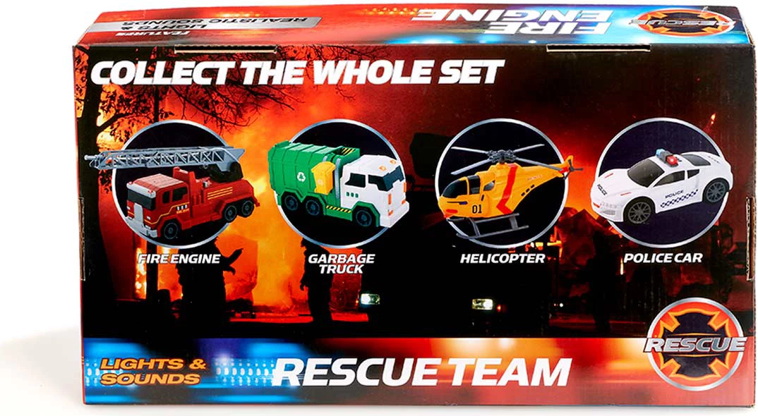 Kamion zjarrfikës me drita dhe tinguj