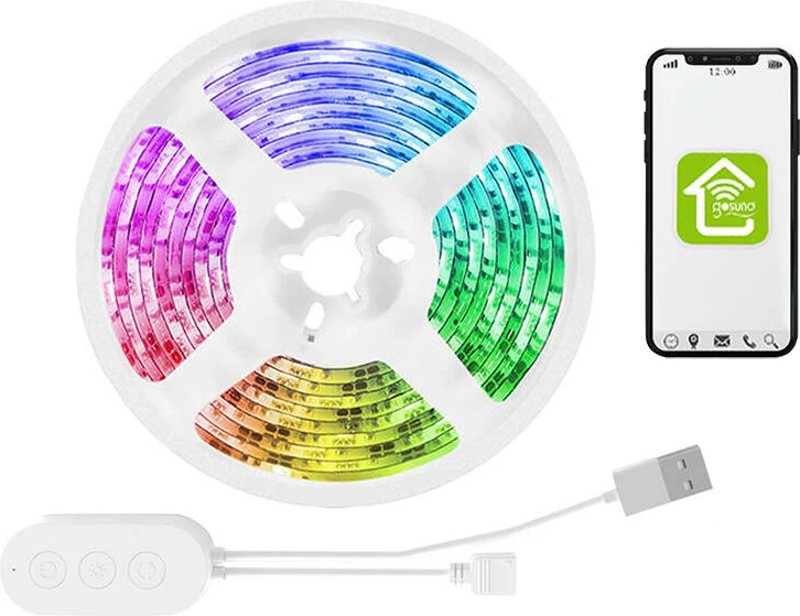 Shirit LED i mençur Gosund SL1, 2.8m, RGB, Wi-Fi
