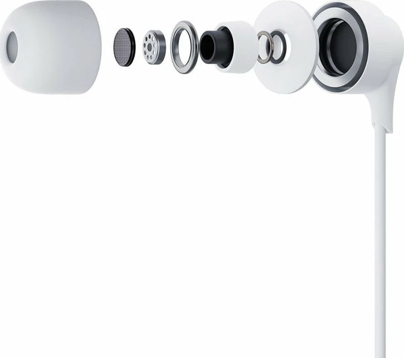 Kufje me kabllo 3MK Wired Earphones, USB-C, me mikrofon, 1.2 m, të bardha