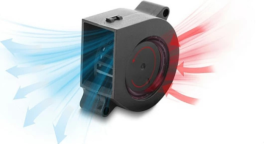 Ventilator ftohës radial DeLOCK 12V DC 40x40x20mm, 3-Pin, i zi