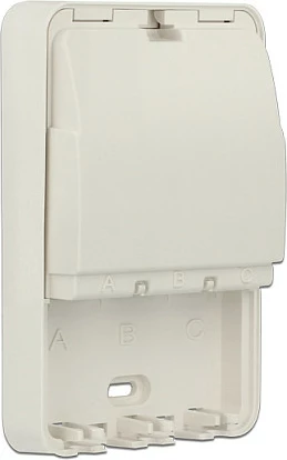 Kuti lidhëse DeLOCK 86262, 3x Keystone, 82 x 120 x 31 mm, e bardhë