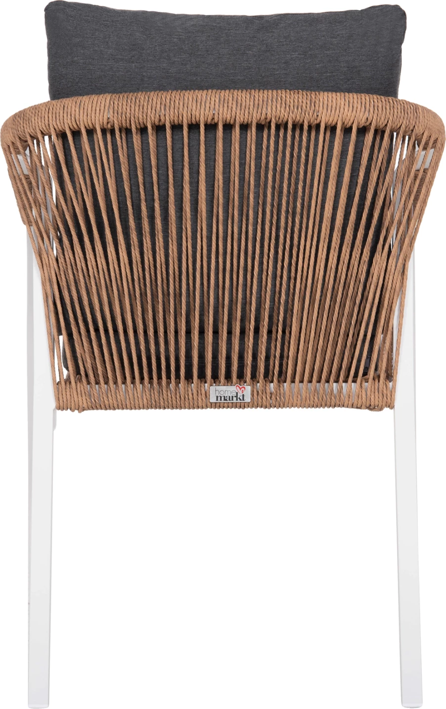 Karrige MAERLY FH6051.01 alumini e bardhë, jastëk antracit, ratan sintetik ngjyrë kafe e çelur, 55.5x62.5x85 cm