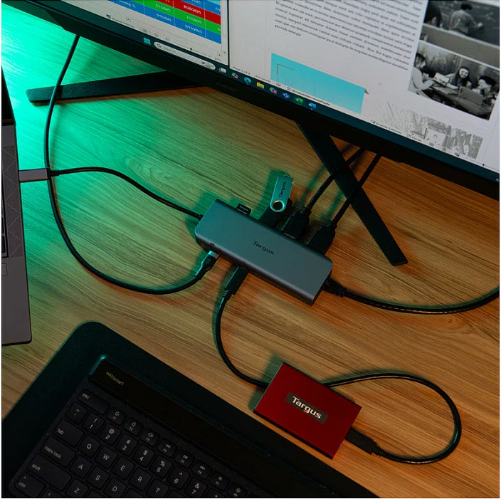 Docking station USB-C Targus Dual HDMI 4K, 140W PD, Gri