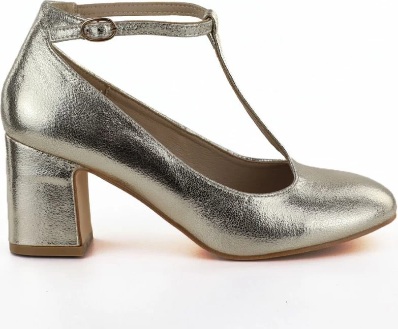 Këpucë me takë të trashë për femra Mascara 834283, të arta