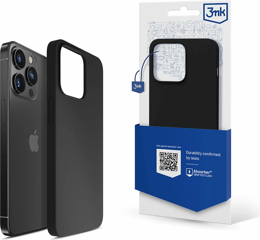 Mbështjellës silikon për celular 3mk, iPhone 13 Pro Max, i zi