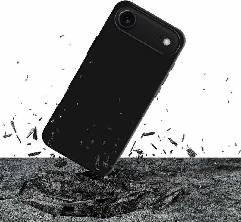 Kuti silikoni 3mk Protection për iPhone 17 Air, e zezë
