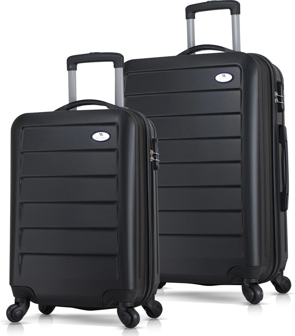 Set valixhesh (2 copë), ngjyrë e zezë, Zoozie Bags, 8084