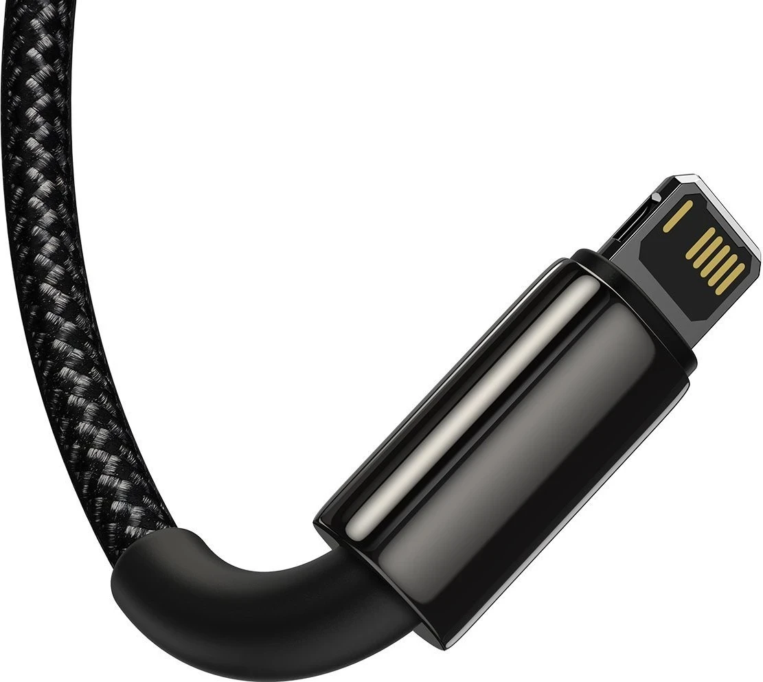 Kabllo karikuese Baseus Tungsten Gold 3in1, 3x1, 3.5A, 1.5m, e zezë