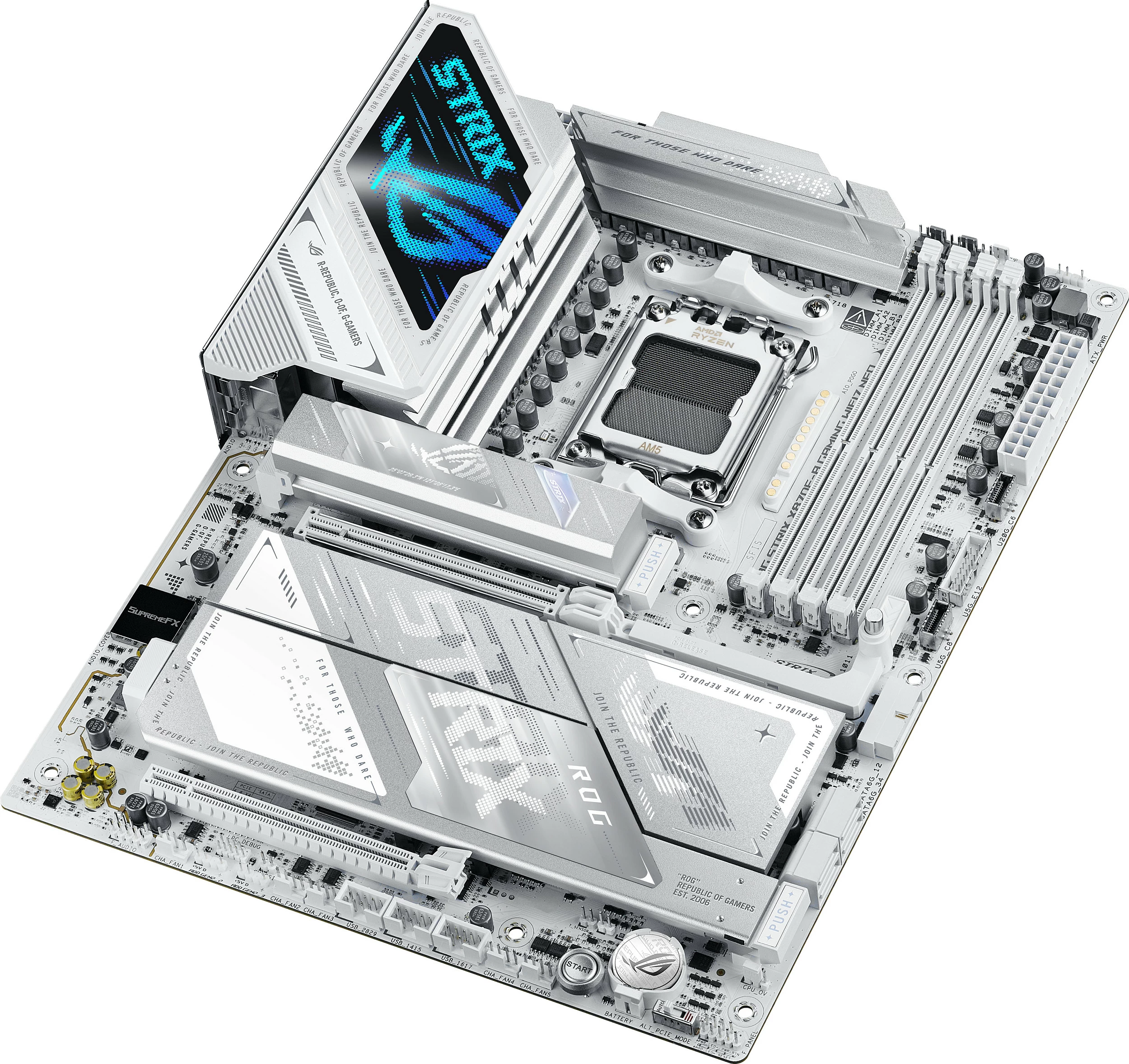 Pllakë amë ASUS ROG STRIX X870E-A Gaming WiFi 7, Socket AM5, DDR5 256GB, ATX, e bardhë
