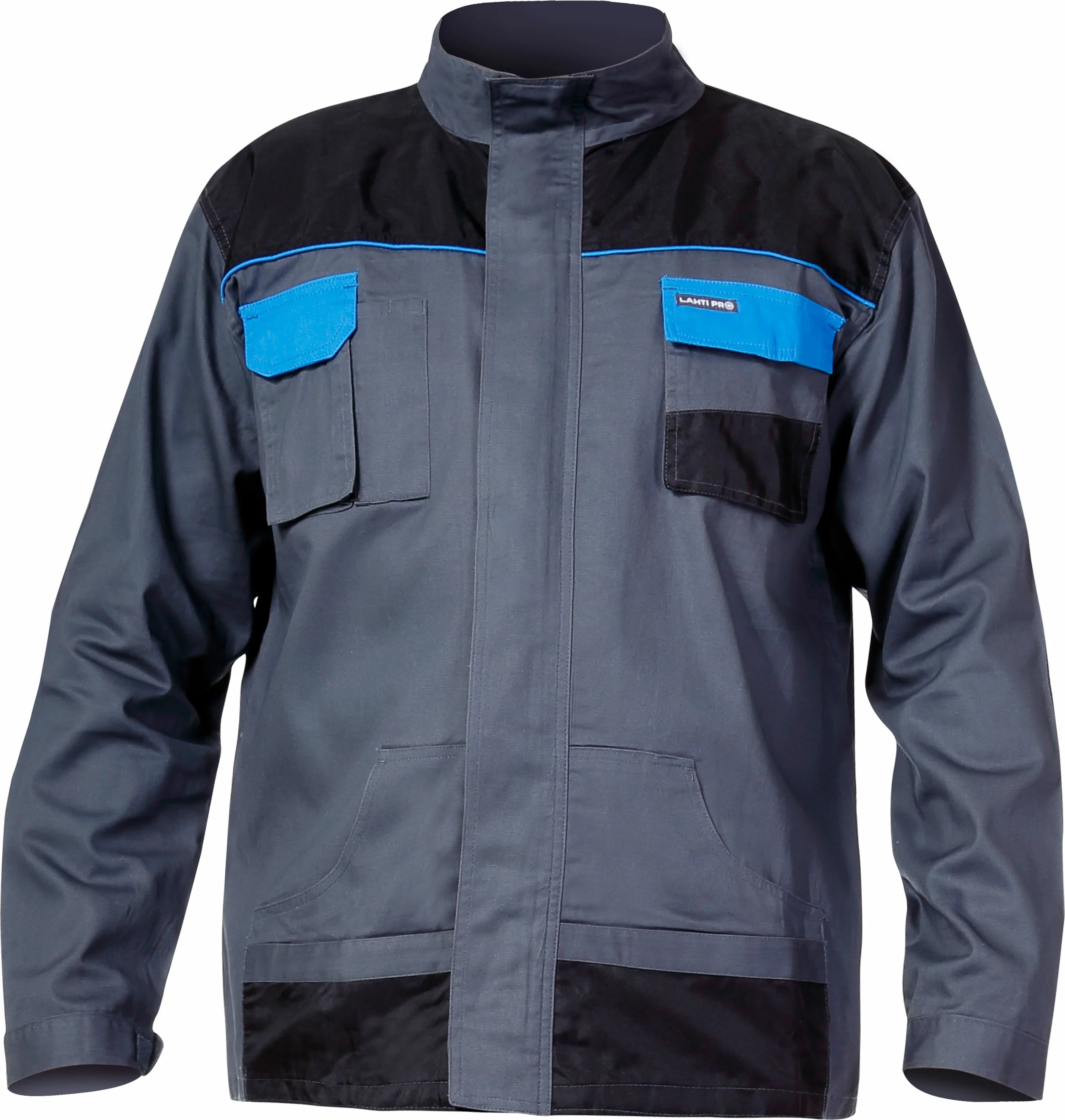 Jaketë pune LAHTI PRO L4040552, 100% pambuk 190 g/m², madhësi L (52), blu e çelët