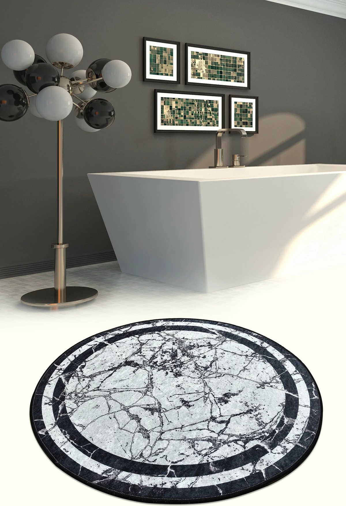 Tapet banjoje Mijölnir, marmor, 120cm