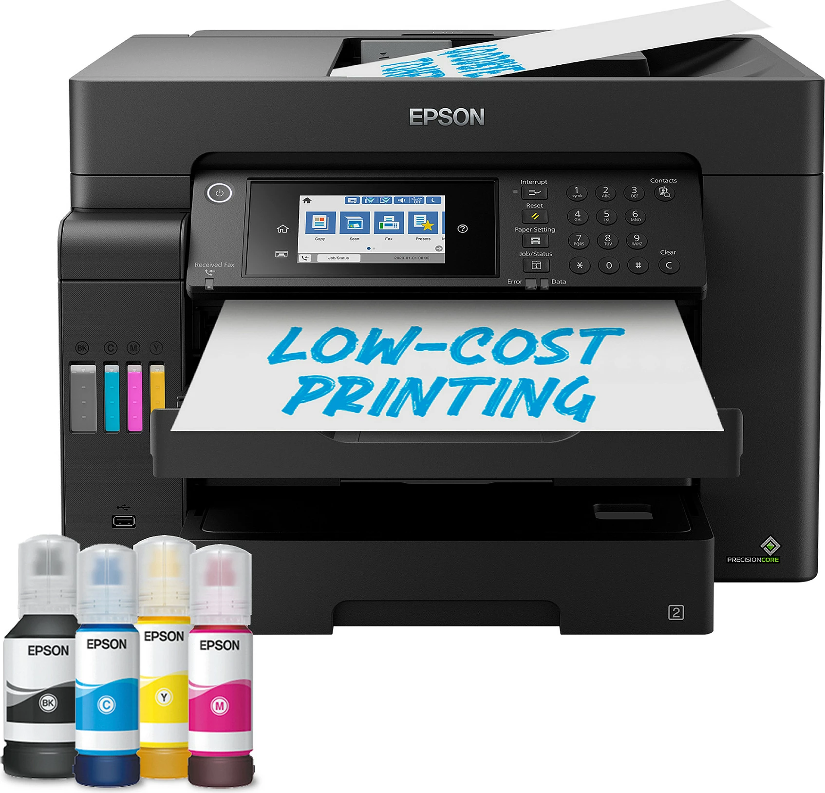 Printer multifunksional Epson EcoTank ET-16605, A3, tank boje, ekran me prekje, i zi