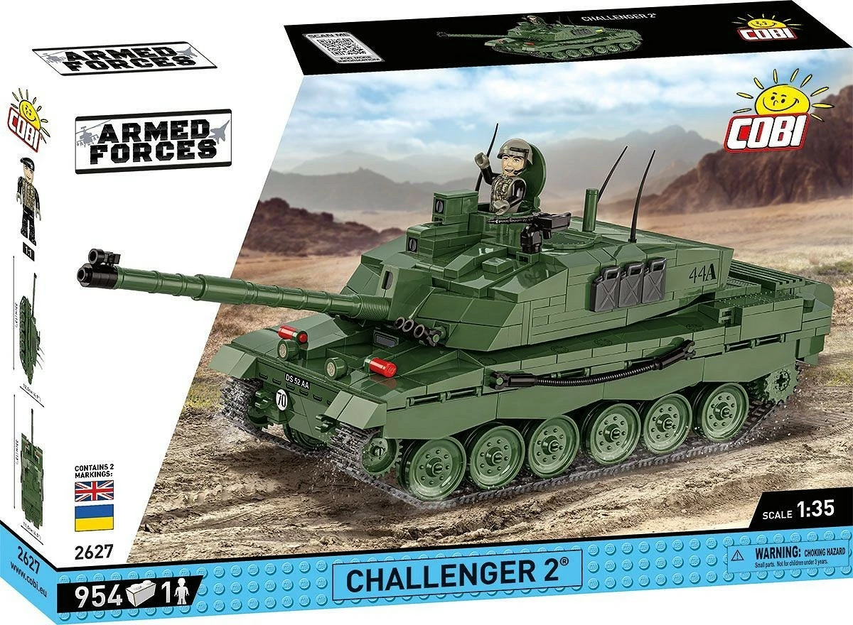 Set blloqesh Cobi Klocki Challenger 2, 954 pjesë, me figurë, Jeshile