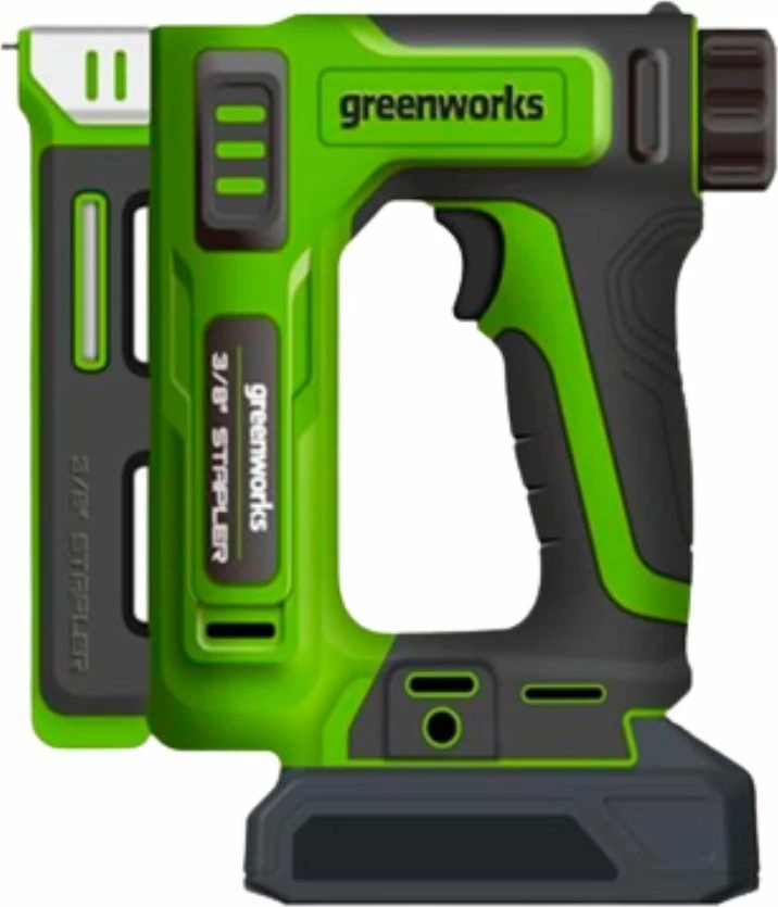 Stapler akumulatorik Greenworks G24CS10 24V, 6-14 mm, i zi/jeshil