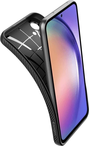 Mbështjellës Spigen Liquid Air 17314 për Samsung Galaxy A34, silikoni, i zi