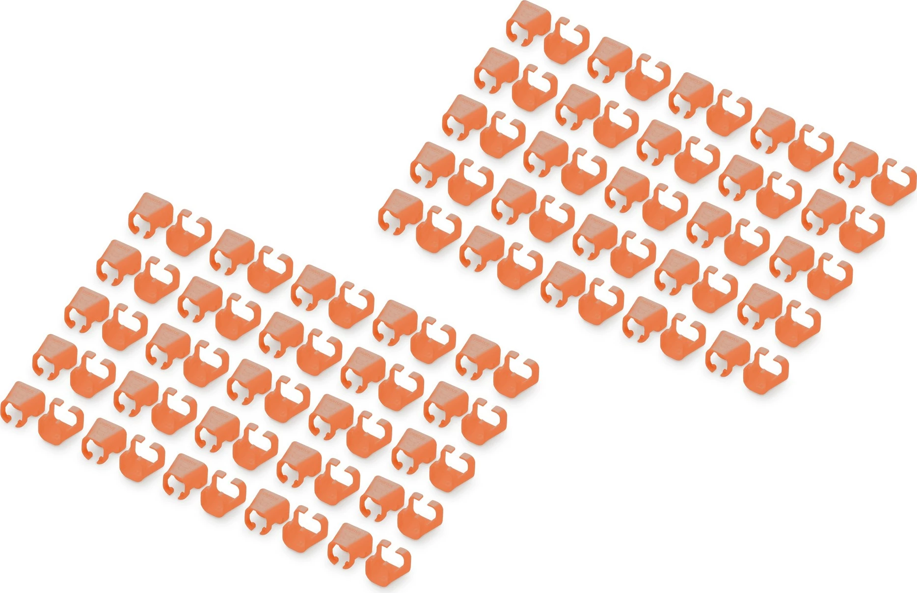 Klipsa ngjyre për patch kabllo Digitus, 100 copë, PVC, portokalli