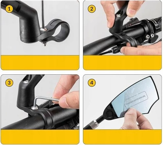 Pasqyrë biçiklete Rockbros, e zezë