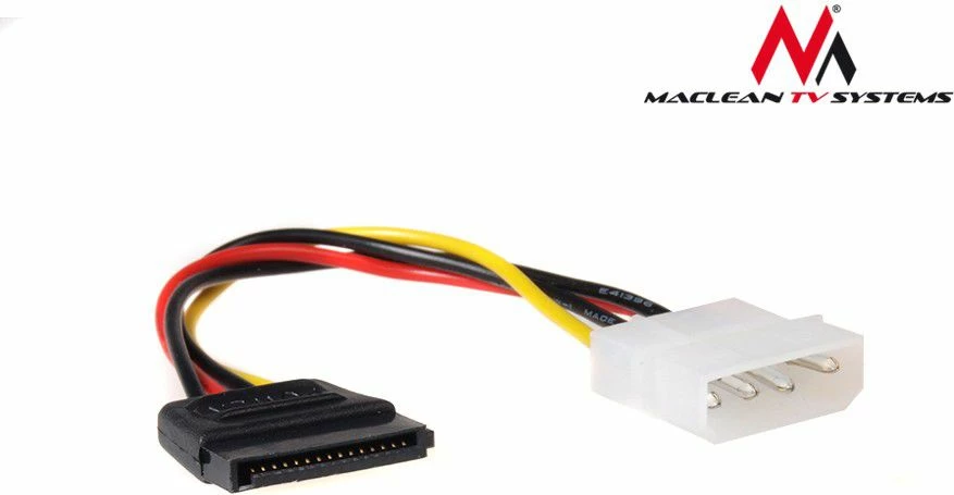Adapter rryme Maclean MCTV-633 Molex në SATA 0.15 m multikolor