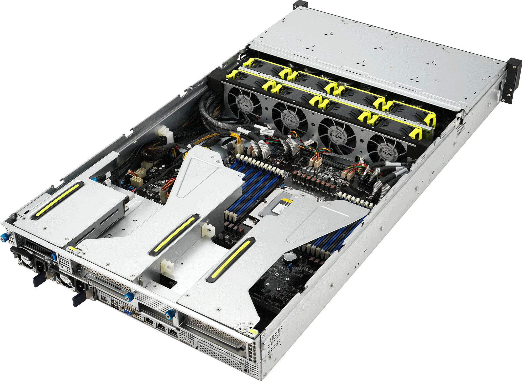 Server barebone ASUS RS521A-E12-RS24U, Socket SP5, 2U Rack, AMD EPYC 9004, DDR5 deri 3TB, 26x 2.5" hot-swap, zi/argjendtë