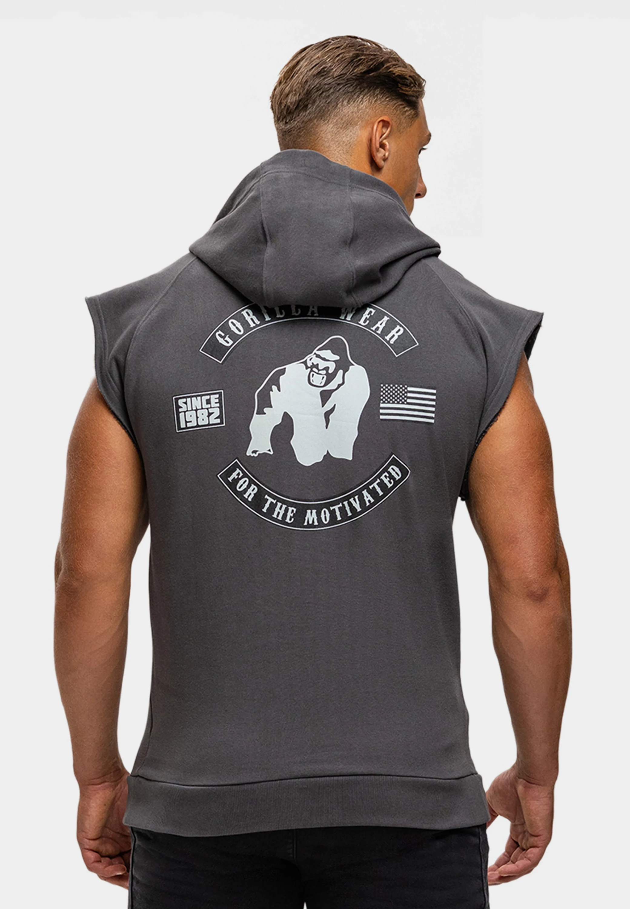 Huntley Sleeveless Hoodie - Dark Gray [Madhësia: 2XL]