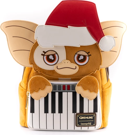 Mini çantë shpine, Loungefly, Gremlins Gizmo Holiday Cosplay, plush, kapelë e heqshme, 22.8 x 26.7 x 11.5 cm, multikolor