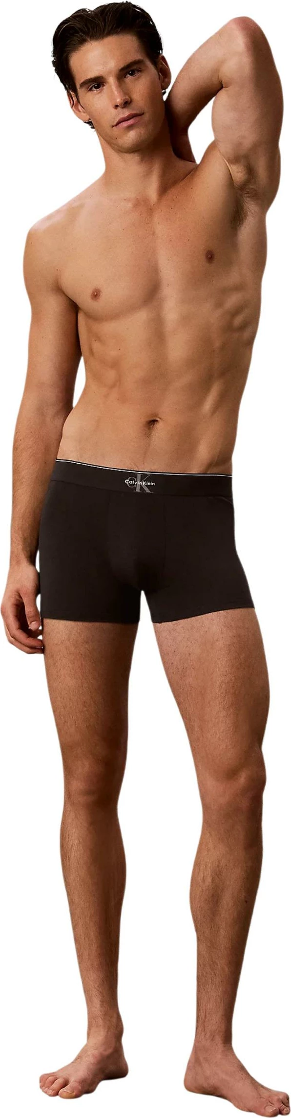 Të brendshme për meshkuj Calvin Klein Underwear Trunk LV00NB4472, të zeza-jeshile [Madhësia: XL]