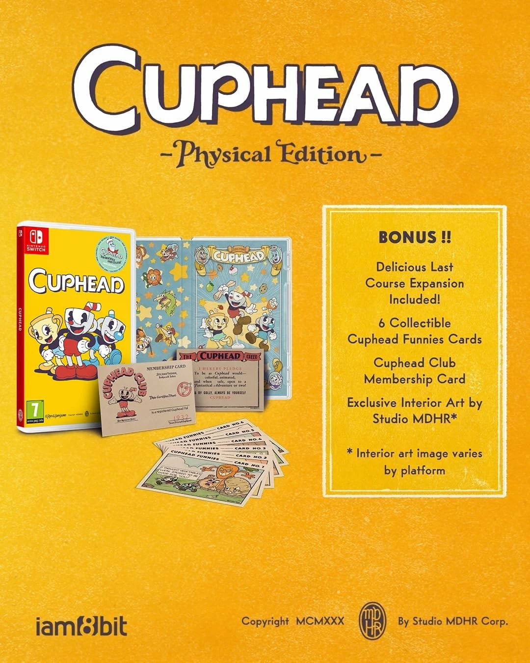 Lojë Nintendo Switch iam8bit Cuphead, PEGI 7, përfshin The Delicious Last Course