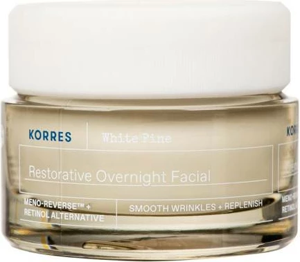 Krem nate për fytyrë për femra Korres White Pine Restorative Overnight, 40ml