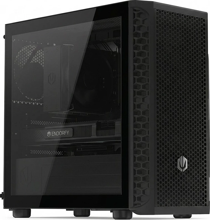 Kasë Endorfy Signum M30 Air, Midi Tower, panel anësor transparent, front mesh, e zezë