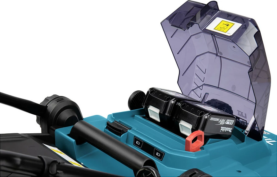 Kositës bari me bateri Makita DLM382PM2, 36V (2x18V), 2x 4.0Ah, blu/zi
