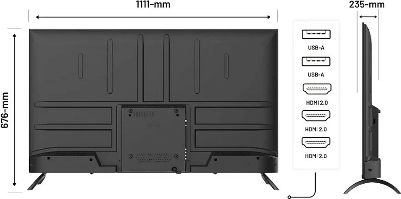 Televizor JAPANNEXT JN-IPS500UHD60F, 50" 4K UHD, IPS, 60Hz, i zi