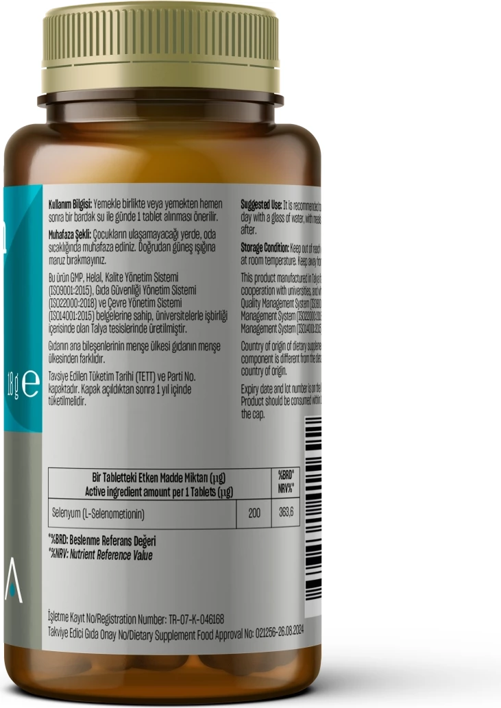 Selenium 200 μg,90 tableta