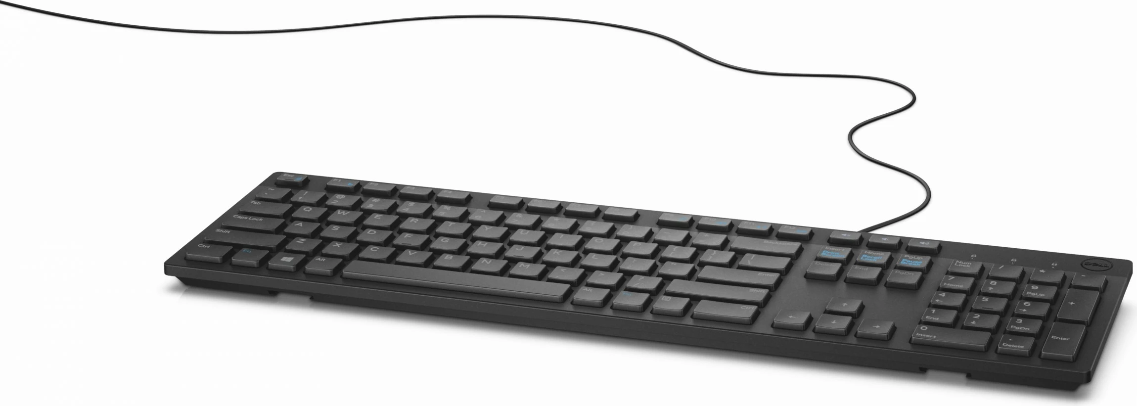 Tastierë DELL KB216, Full-size, Wired, USB, QWERTY, Ngjyrë e zezë