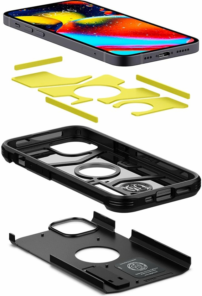 Mbështjellës Spigen Tough Armor për iPhone 13, i zi