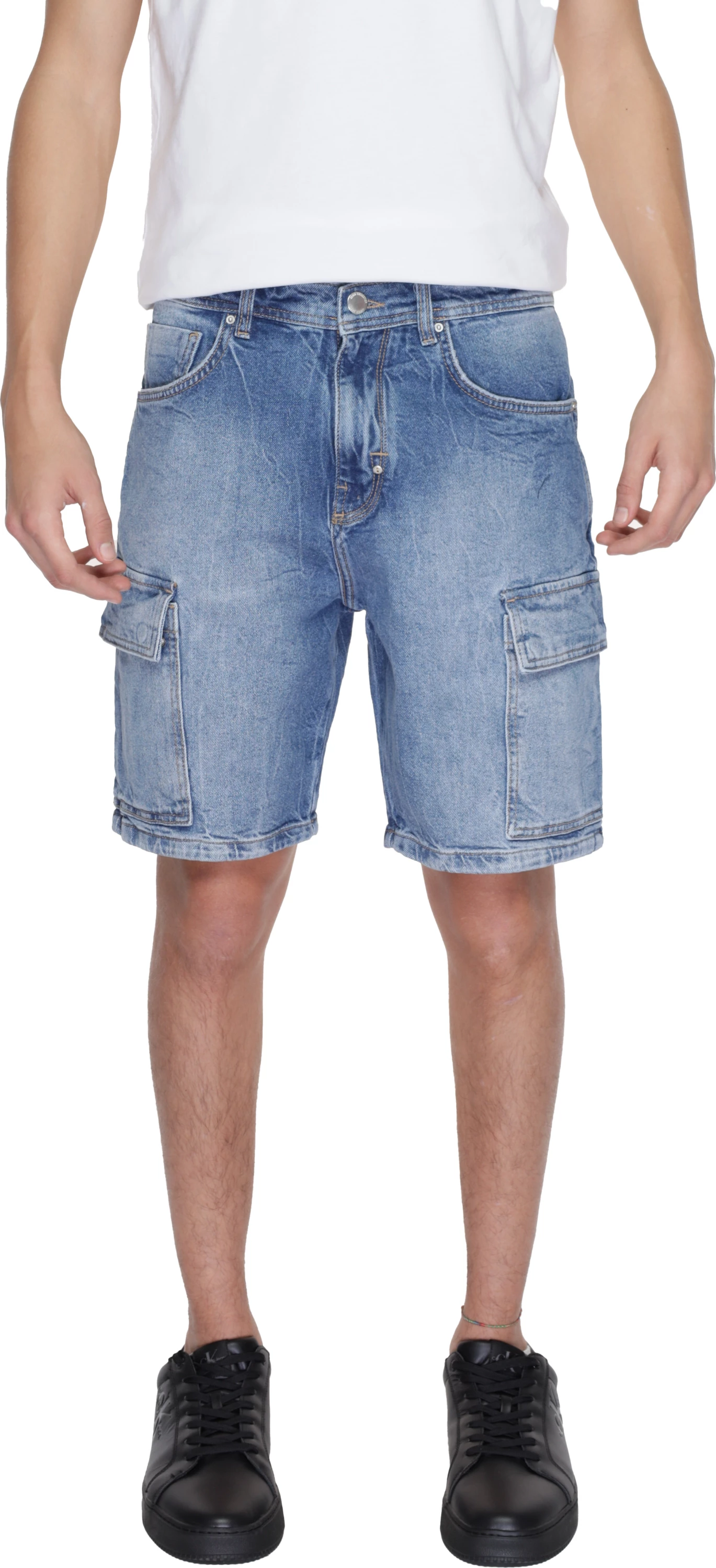 Shorce bermuda për meshkuj Antony Morato ADAM MMDS00078-FA750475, blu denim