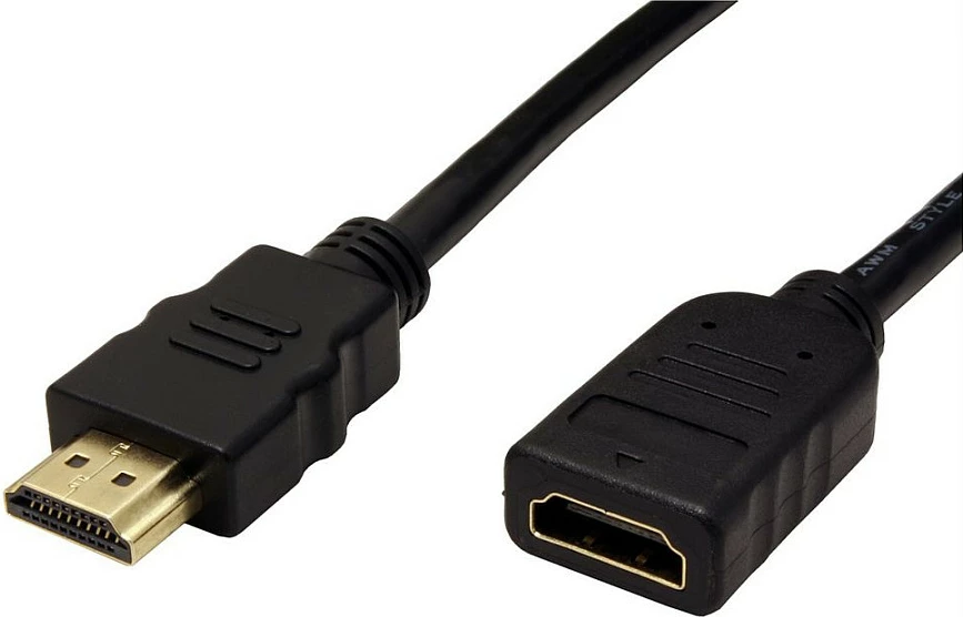 Kabllo HDMI VALUE High Speed me Ethernet, A mashkull-në-femër, 2 m, 4K@30Hz, e zezë