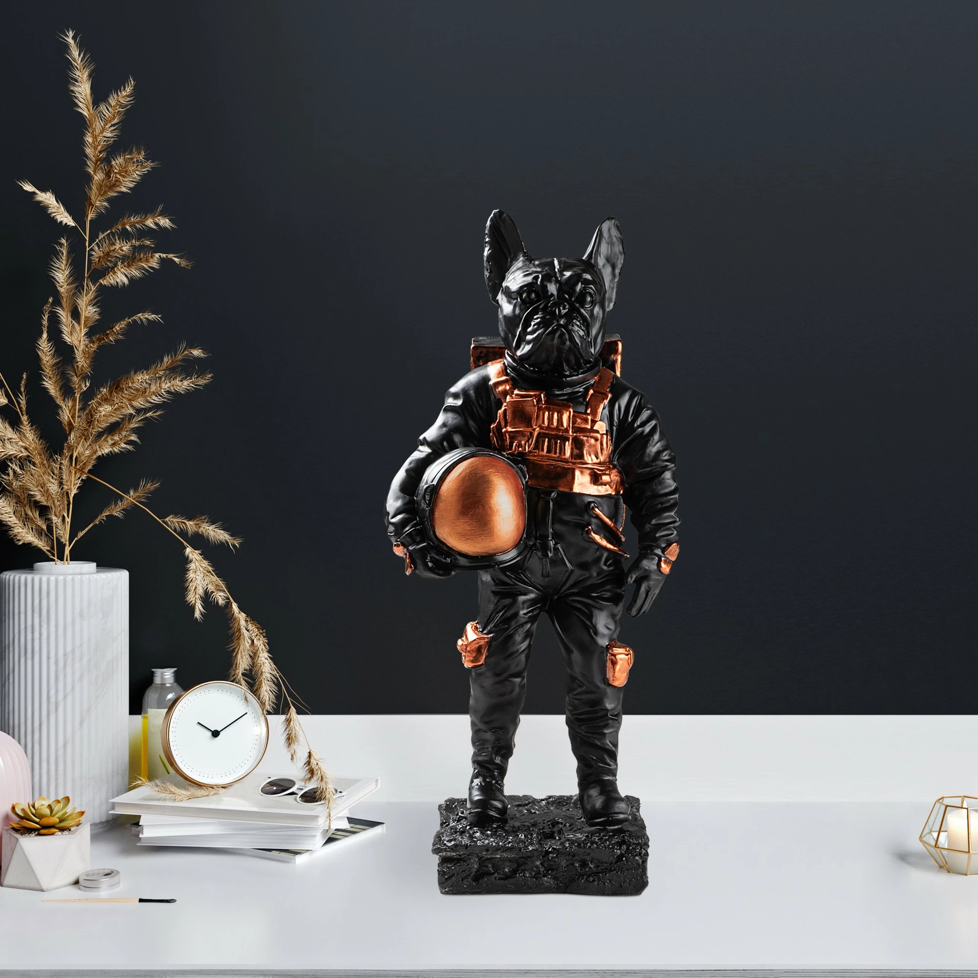 Objekt dekorativ Aberto Design, qen astronaut, shumëngjyrësh