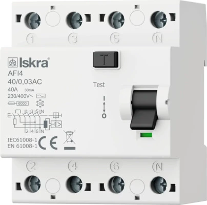 FID Iskra 4P 40A – 0.03mA