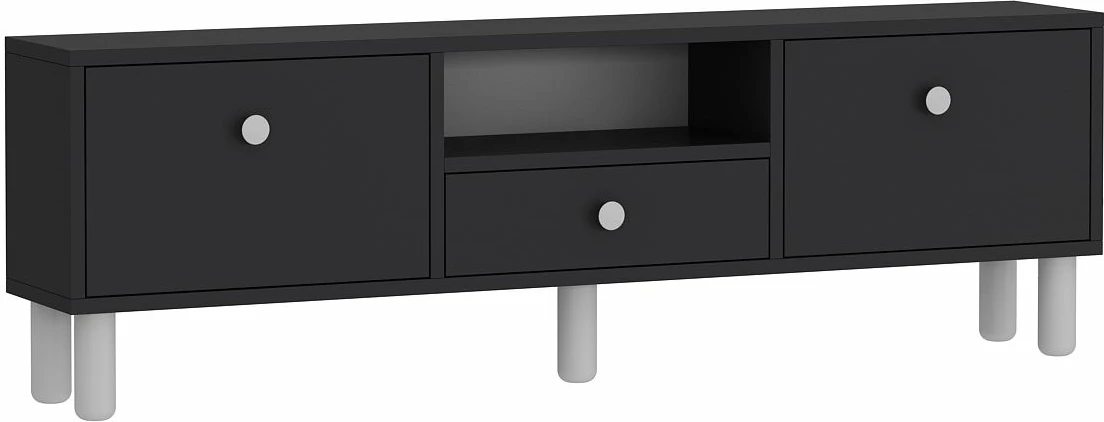 Komodë TV Skye Decor, anthracite, e bardhë, 1310-DROP-1