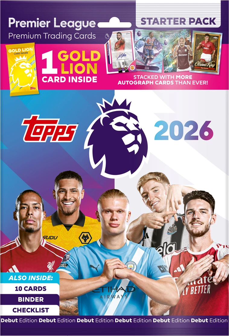 Paketa Fillestare e Kartave Topps Premier League 2026 Debut Edition (Stilet Mund të Varyojnë)