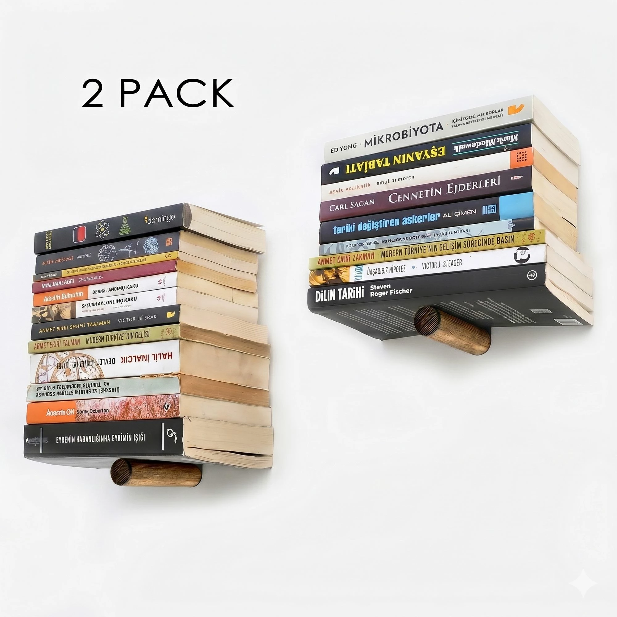 Raft muri Pipe Shelf, ngjyrë kafe dhe e zezë, Hanah Home, Wr042 (2 copë)