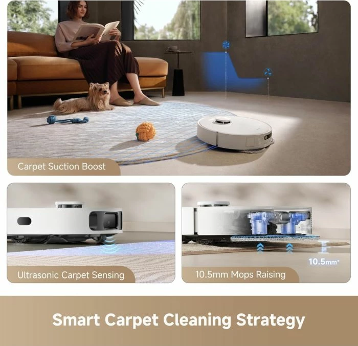 Fshesë robotike me mop DREAME D20 Ultra RLD31SE 13000Pa, stacion PowerDock, e bardhë