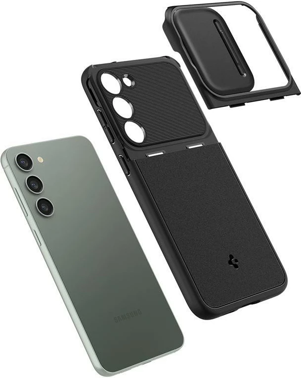 Mbështjellës Spigen Optik Armor për Samsung Galaxy S23, i zi