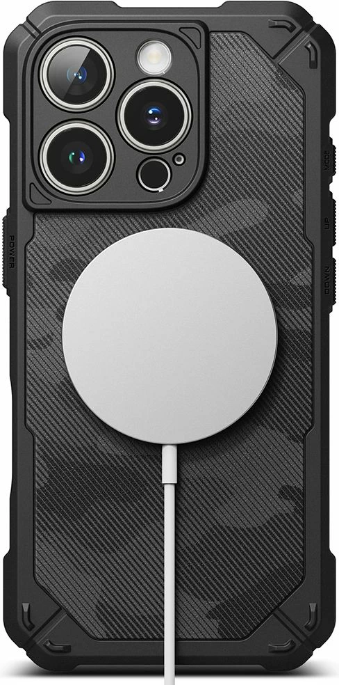 Mbështjellës Ringke Rugged Gear MagSafe për iPhone 16 Pro Max, i zi