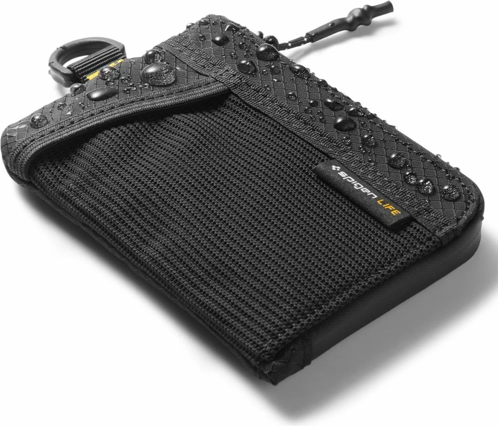 Kuletë Spigen LF300 RFID, deri 10 karta + cash, nylon ripstop, 1 copë, e zezë