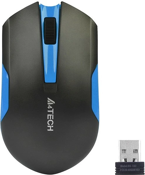 Maus A4 Tech V-Track G3-200N-1, pa kabllo, USB, i zi/blu