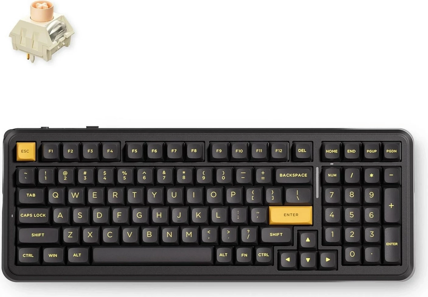 Tastierë gaming Mchose K99 V3, mekanike, RGB, wireless, 96%, e zezë