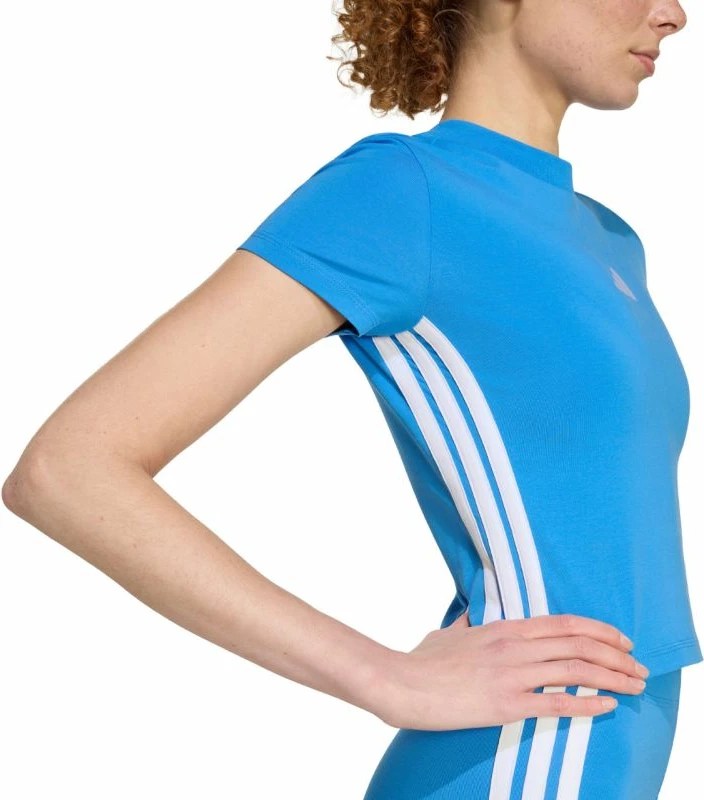 Maicë femra adidas Essentials 3-Stripes Slim Baby KD2341, e kaltër [Madhësia: M]